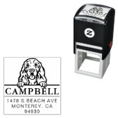 Leuke Cocker Spaniel Aangepaste Hond Adres Zelfinktende Stempel (In situ)