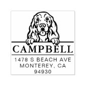 Leuke Cocker Spaniel Aangepaste Hond Adres Zelfinktende Stempel (Design)