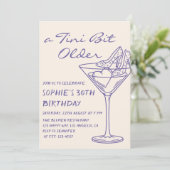 Leuke Cocktail Een Tini Beetje Ouder 30e Verjaarda Kaart (Staand voorkant)