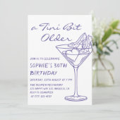 Leuke Cocktail Een Tini Bit Ouder 30e Verjaardag Kaart (Staand voorkant)