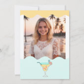 Leuke Cocktail illustratie zomer strand Sweet 16 Kaart (Achterkant)