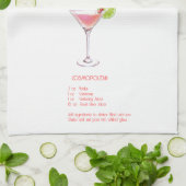 Leuke Cocktailbar Decoratie - Cosmopolitan Recept Theedoek (Gevouwen)