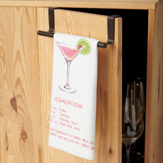Leuke Cocktailbar Decoratie - Cosmopolitan Recept Theedoek (Derde Gevouwen)