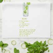 Leuke Cocktailbar Decoratie - Mojito Recept Theedoek (Gevouwen)