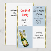 Leuke cocktailparty uitnodiging (Voorkant / Achterkant)