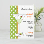 Leuke Cocktailparty Uitnodiging (Staand voorkant)
