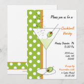 Leuke Cocktailparty Uitnodiging (Voorkant / Achterkant)
