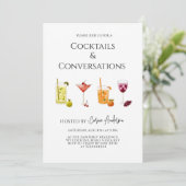 Leuke cocktails en conversatie kaart (Staand voorkant)