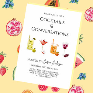 Leuke cocktails en conversatie  kaart