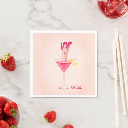 Leuke Cocktails Grappen, Unieke Roze Verjaardagsfe Servet (Insitu)