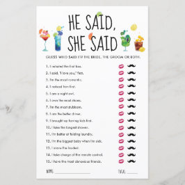 Leuke cocktails | Hij zei, zij zei spelkaart