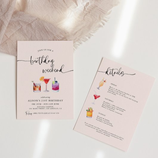 Leuke cocktails verjaardag weekend programma