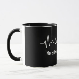 leuke Coffee Work Quote Geen koffie, geen missie Mok