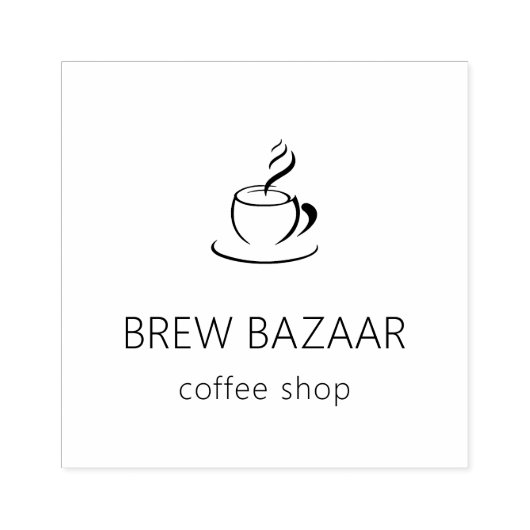 Leuke coffeeshop Business Minimalist Rubberstempel (Afrduk)