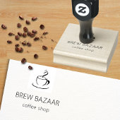 Leuke coffeeshop Business Minimalist Rubberstempel