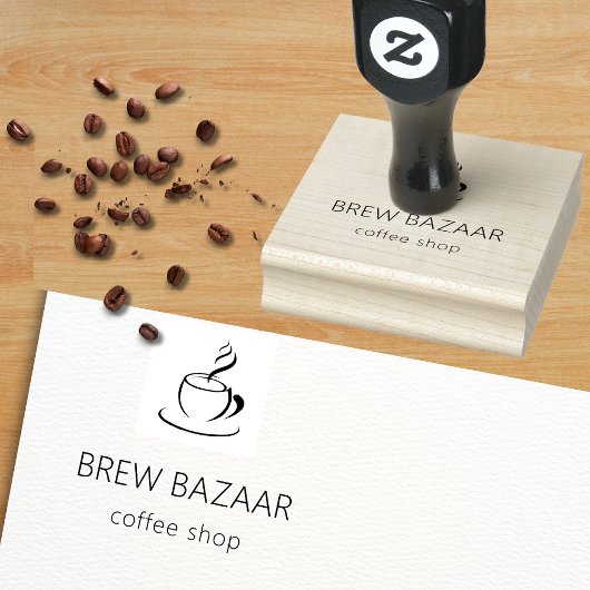 Leuke coffeeshop Business Minimalist Rubberstempel