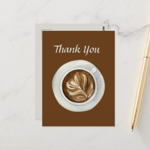 Leuke coffeeshop of verkopers dank u briefkaart