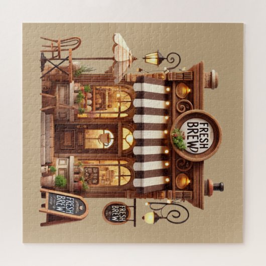 Leuke coffeeshopliefhebbers legpuzzel (Horizontaal)