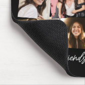 Leuke collage 12 foto gepersonaliseerd zwart-wit muismat (Hoek)