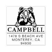 Leuke Collie Aangepaste Hond Adres Stempel (Design)