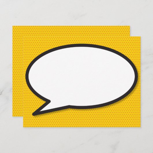 Leuke Comic Book Speech Bubble Notitiekaartje (Voorkant / Achterkant)