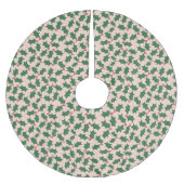 Leuke Common Holly Leaves patroon Kerstroze Kerstboom Rok (Voorkant)