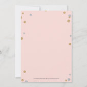 Leuke Confetti doopuitnodiging - Roze Kaart (Achterkant)