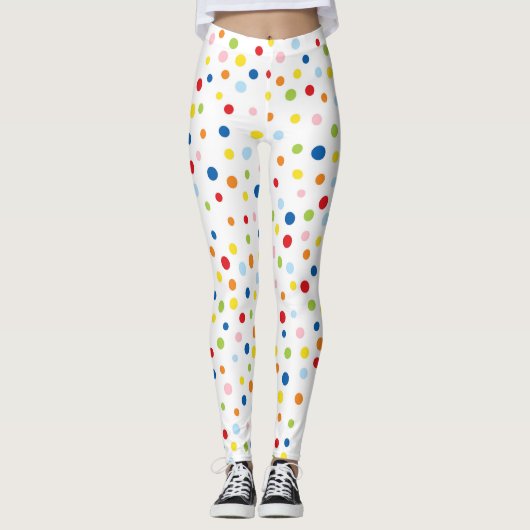 Leuke confetti kleurrijke leggings (Voorkant)