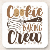 Leuke Cookie Baking Crew Design Bier Onderzetter (Voorkant)