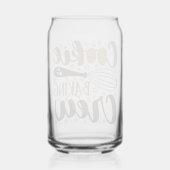 Leuke Cookie Baking Crew Design Blikvorm Glas (Achterkant)