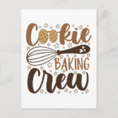 Leuke Cookie Baking Crew Design Briefkaart (Voorkant)