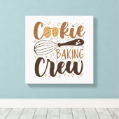 Leuke Cookie Baking Crew Design Canvas Afdruk (Insitu (Houten vloer))