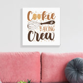 Leuke Cookie Baking Crew Design Canvas Afdruk (Insitu (Woonkamer))