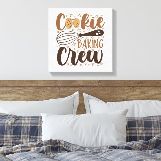 Leuke Cookie Baking Crew Design Canvas Afdruk (Insitu (Slaapkamer))