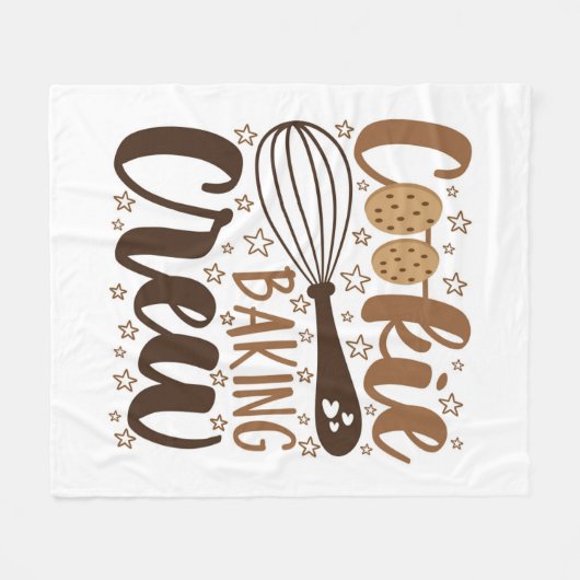 Leuke Cookie Baking Crew Design Fleece Deken (Voorkant (Horizontaal))
