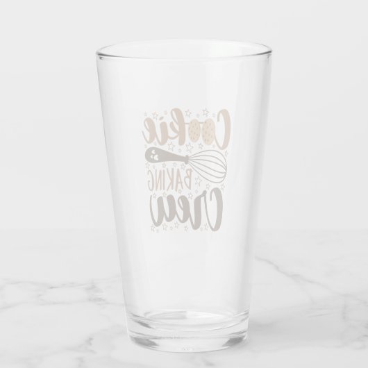 Leuke Cookie Baking Crew Design Glas (Achterkant)