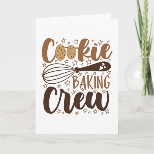 Leuke Cookie Baking Crew Design Kaart (Voorkant)
