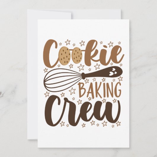 Leuke Cookie Baking Crew Design Kaart (Voorkant)
