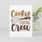 Leuke Cookie Baking Crew Design Kaart (Staand voorkant)