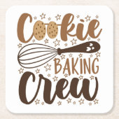 Leuke Cookie Baking Crew Design Kartonnen Onderzetters (Voorkant)