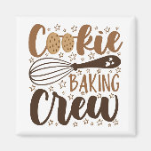 Leuke Cookie Baking Crew Design Magneet (Voorkant)