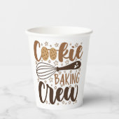 Leuke Cookie Baking Crew Design Papieren Bekers (Voorkant)