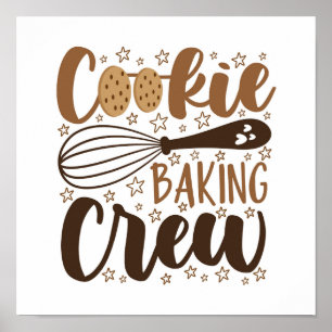 Leuke Cookie Baking Crew Design Poster