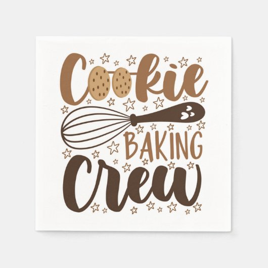 Leuke Cookie Baking Crew Design Servet (Voorkant)