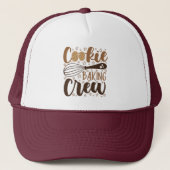 Leuke Cookie Baking Crew Design Trucker Pet (Voorkant)