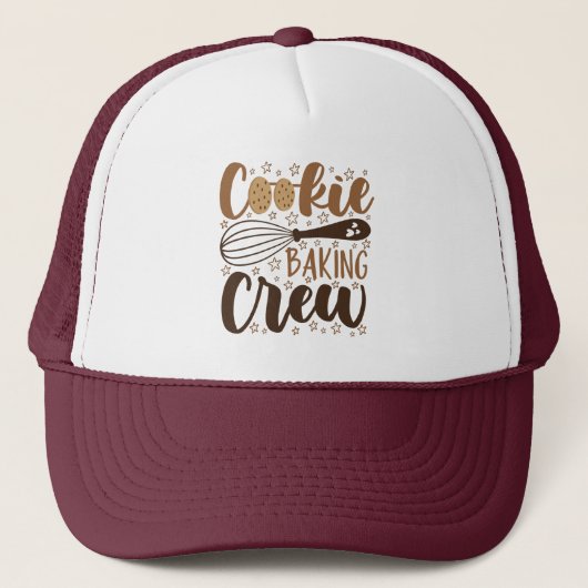 Leuke Cookie Baking Crew Design Trucker Pet (Voorkant)