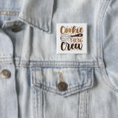 Leuke Cookie Baking Crew Design Vierkante Button 5,1 Cm (In situ)