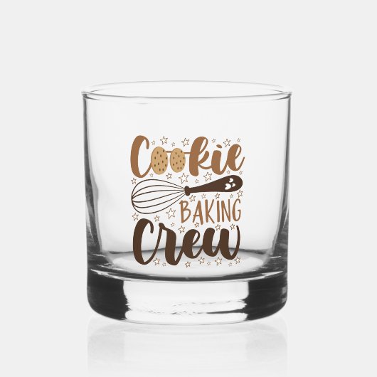 Leuke Cookie Baking Crew Design Whisky Glas (Voorkant)