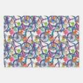 Leuke Cool Color Sketch Fiets Waterverf Patroon Inpakpapier Vel (Voorkant 2)