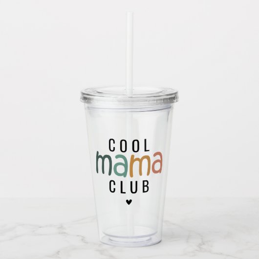 Leuke Cool Mama Club, Mam Gift Acryl Drinkbeker (Voorkant)